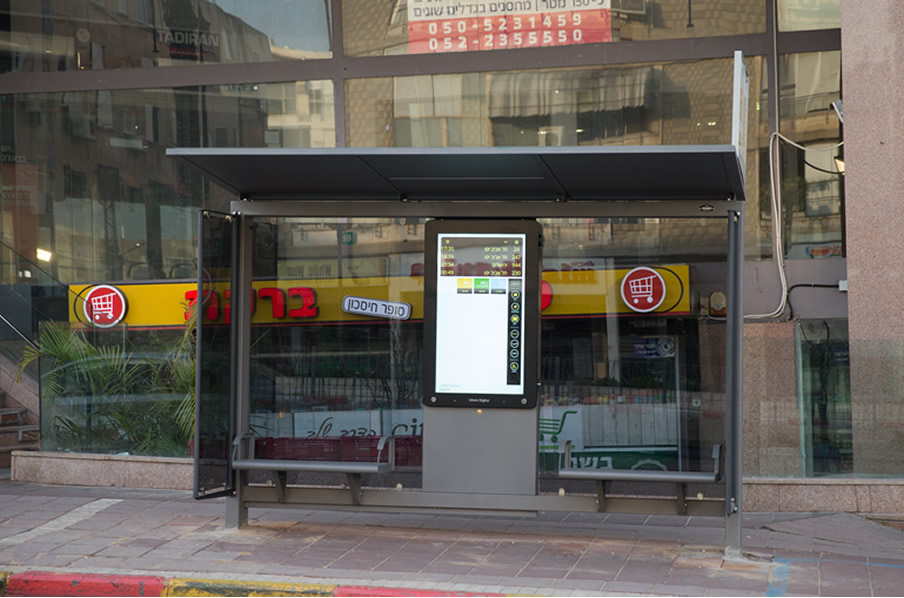 Smart bus station digital signage