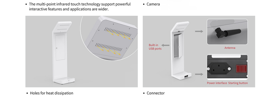 13.3-inch Android system all-in-one machine multi-function self-service terminal floor-type visitor self-service inquiry machine