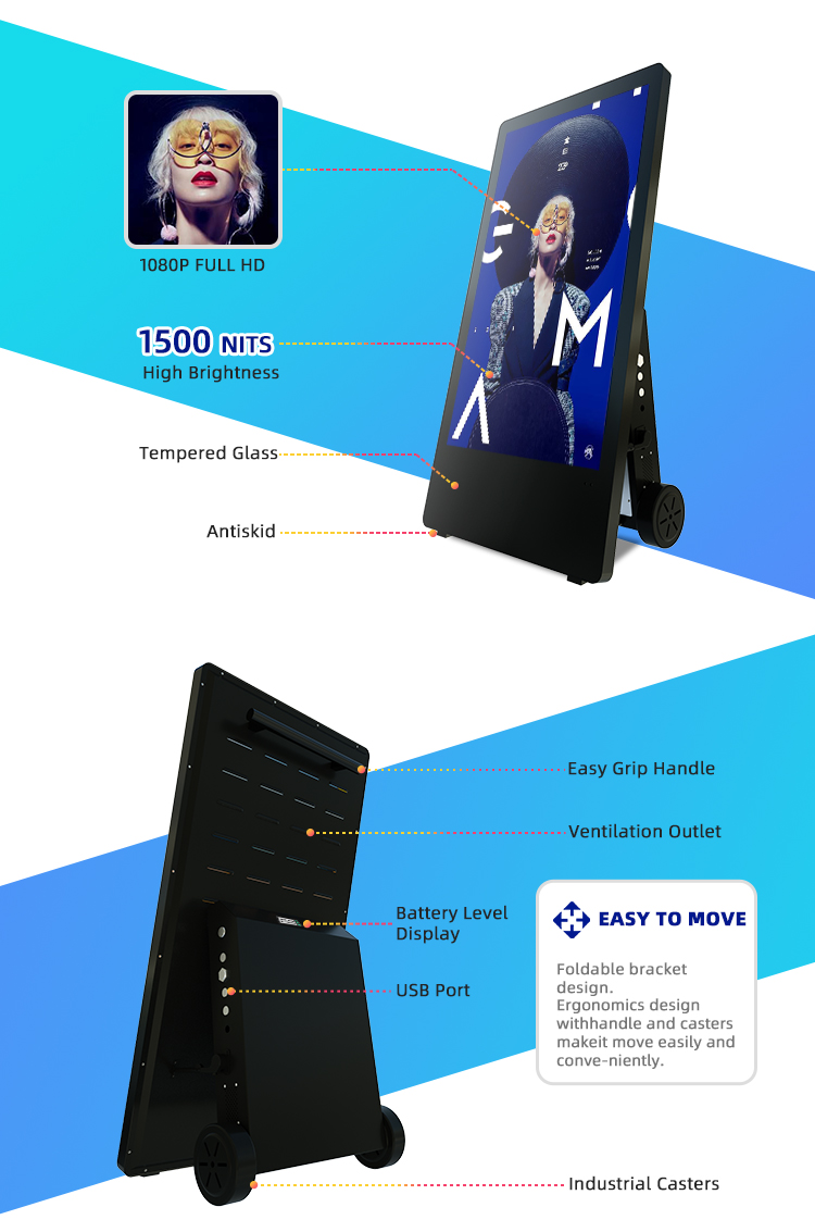 49 Inch Smart Battery Power Digital Signage(图3)